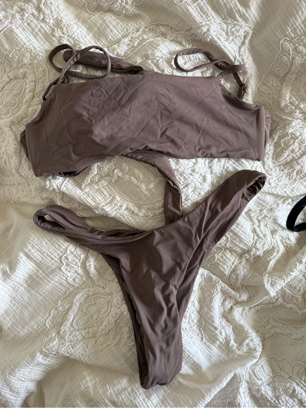 Taupe Brown Two-Piece Bikini Set YOLANDA SWIM